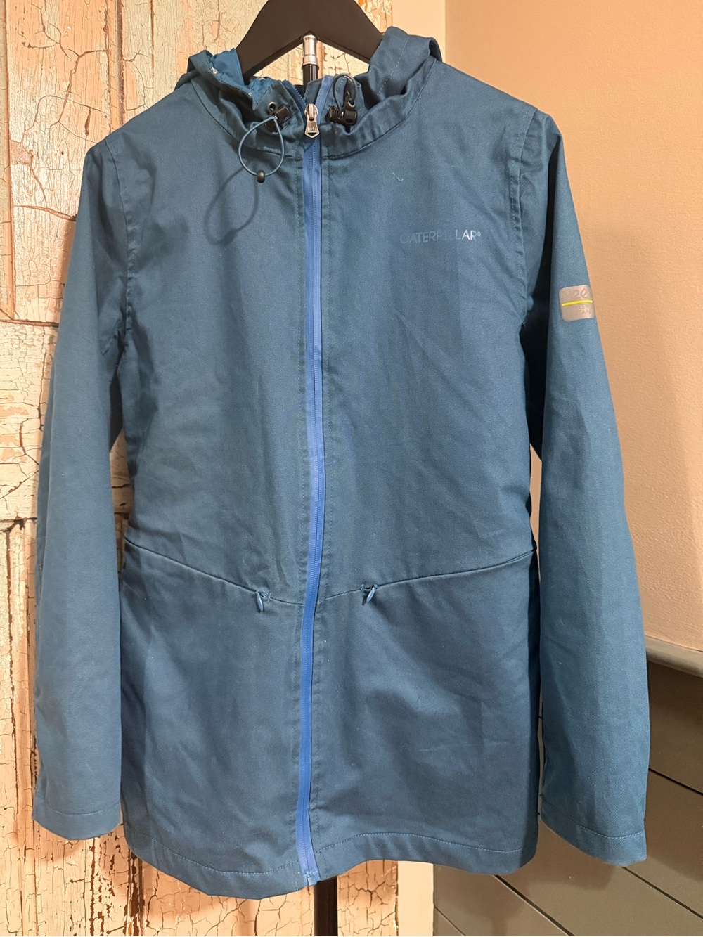 Caterpillar CAT Women’s XS Teal H2O Water Resistant Hooded Jacket Workwear